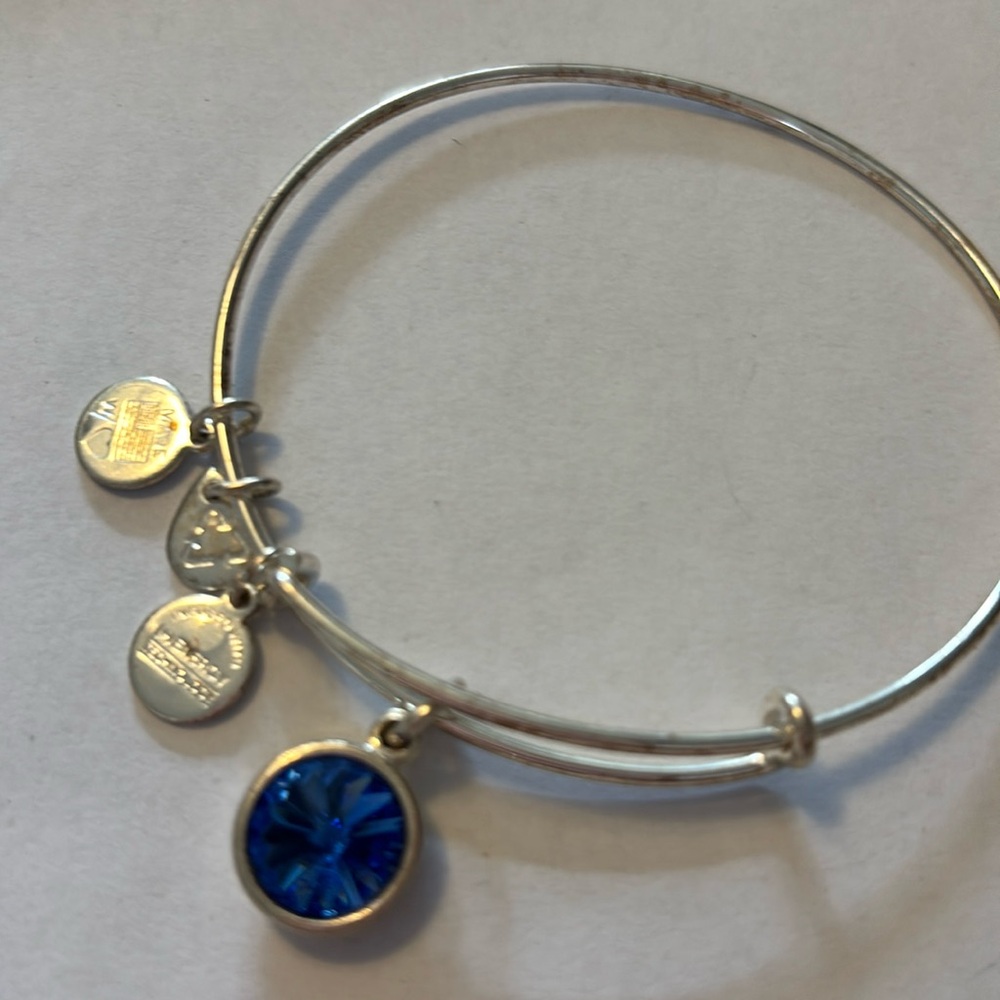 Alex and Ani September Sapphire Blue Bracelet